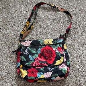 Vera Bradley Havana Rose Triple Zip Hipster Crossbody Bag